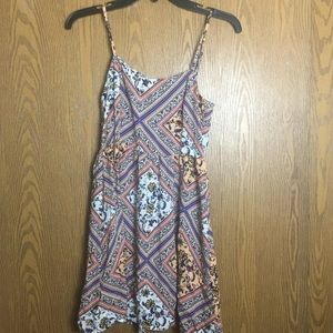 H&M Sundress Size 6 Orange White Pink